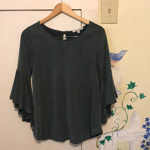 Green Envelope Tops - Green Envelope bell sleeve top